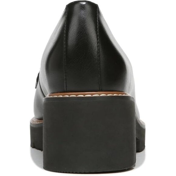 Naturalizer Cabaret Lug Sole Loafers - Black Faux Leather - Picture 3 of 6